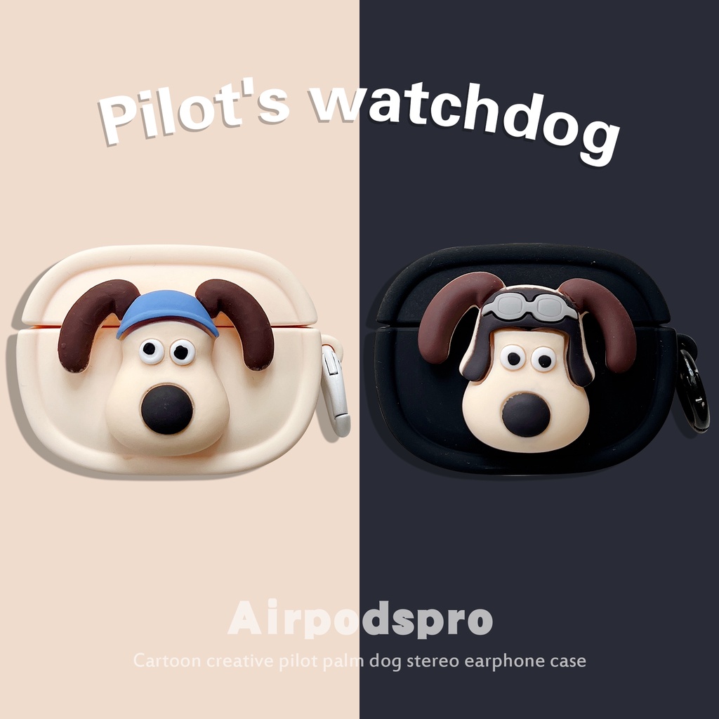 適用於Apple Airpods 1/2 Pro 3 Pro2保護殼 掌門狗矽膠保護殼 Apple Airpods Pr