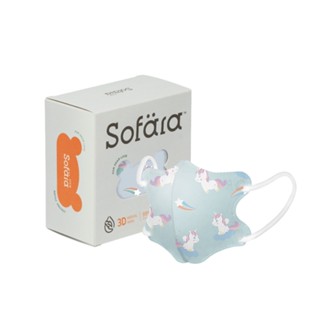 【Sofara舒芙氧】迷你幼立體空氣口罩-萌萌獨角獸（30入/盒）（1-3歲）