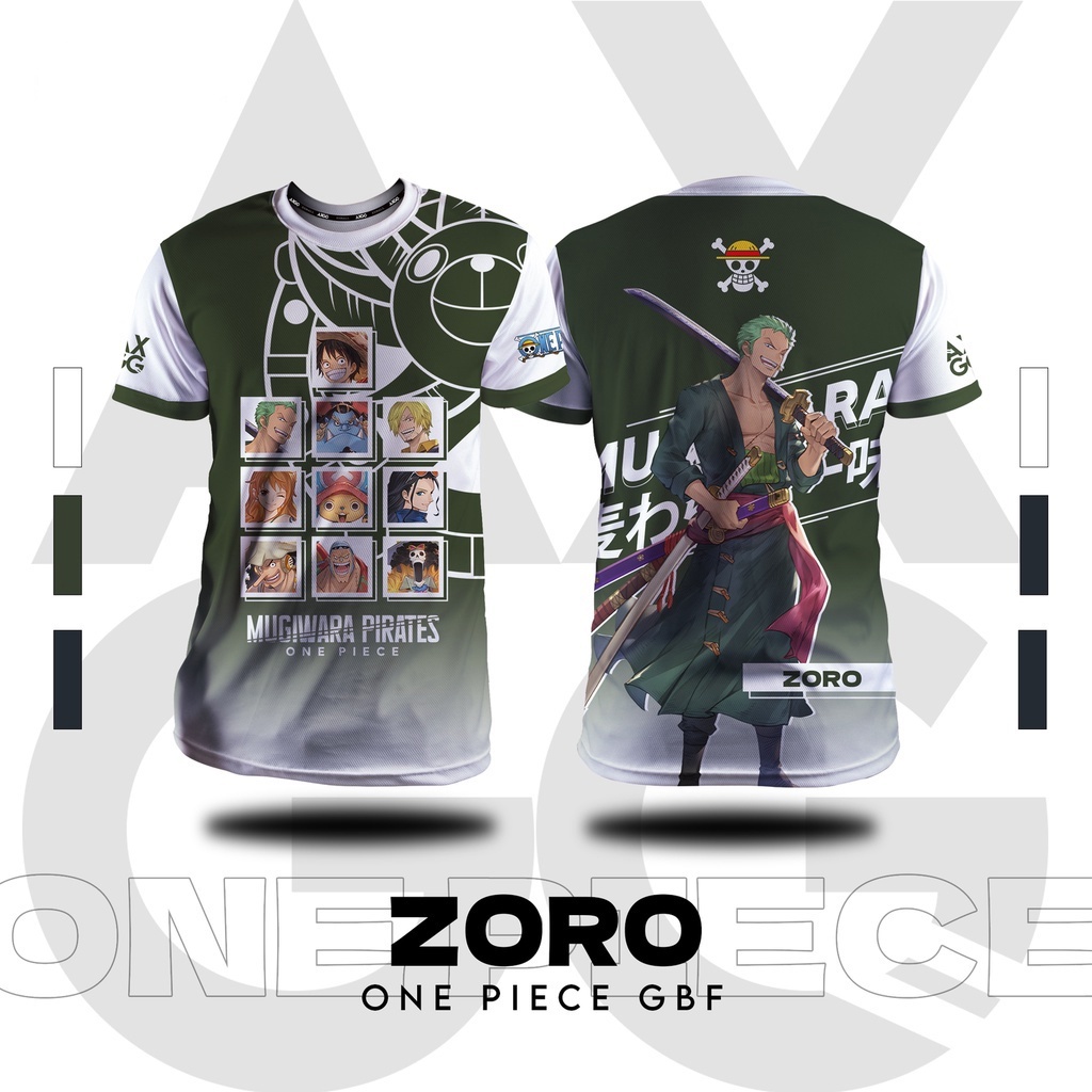 Axgg' 一件式草帽 - Roronoa Zoro '動漫襯衫男士女士短袖 T 恤
