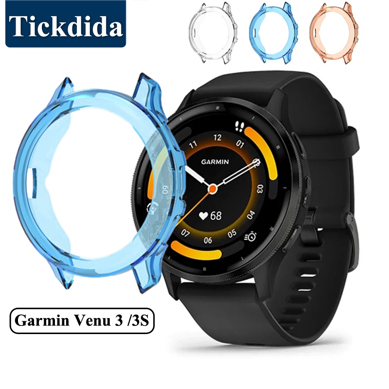 Garmin Venu 3 3S 保護殼配件 TPU 保護殼 Garmin Venu 3 智能手錶全能保險槓保護殼