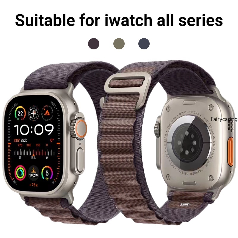 Alpine Loop 錶帶適用於 Apple Watch 錶帶 Ultra 2 49mm Ultra 44mm 40m