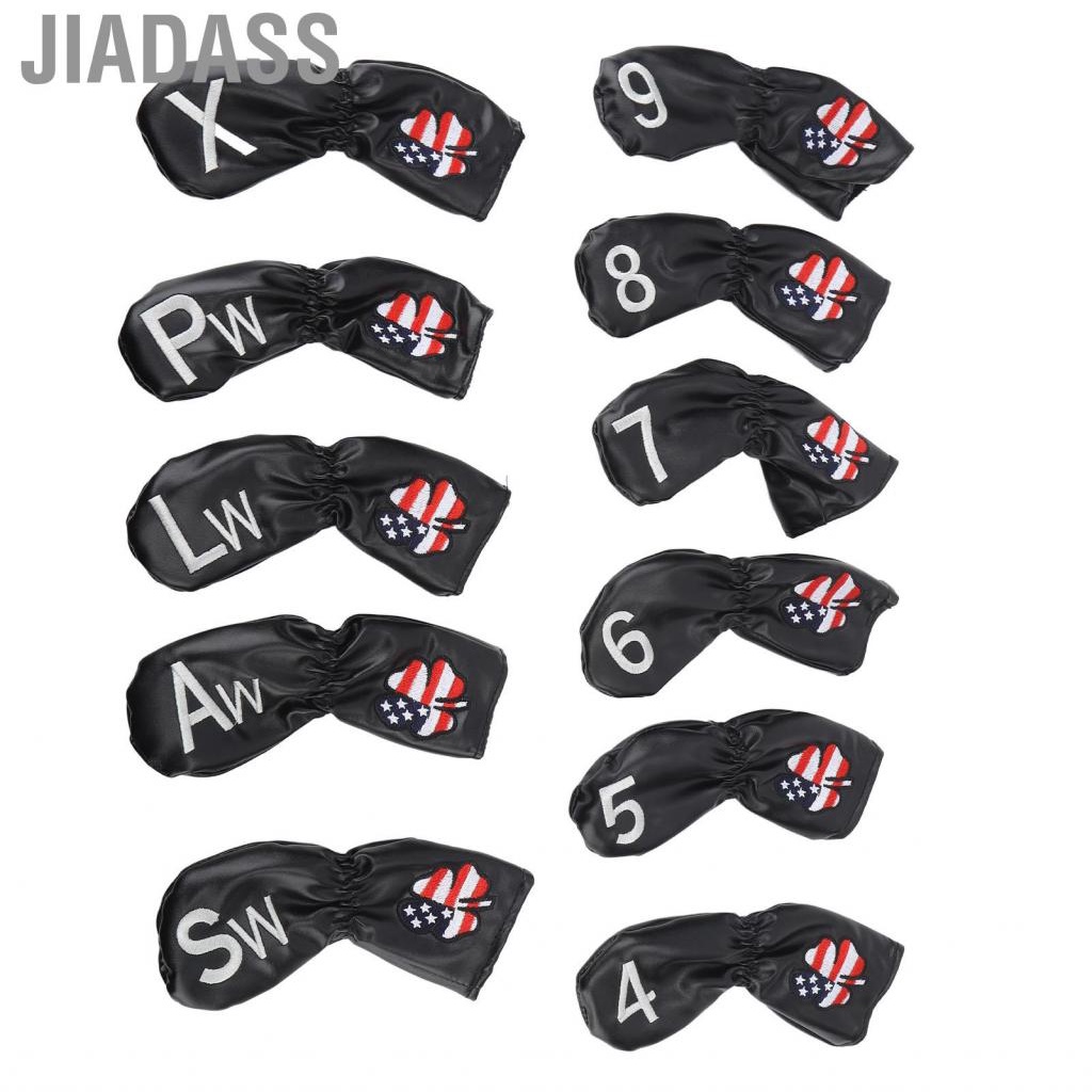 Jiadass 鐵桿頭套 PU 皮革耐用推桿套裝易於識別便攜式厚適合大多數俱樂部