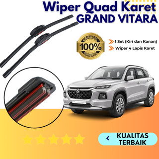 SUZUKI 四橡膠雨刷 4 橡膠無框鈴木 Grand Vitara 一對 2 件左右無鐵架玻璃掃地四橡膠雨刷 4 橡膠