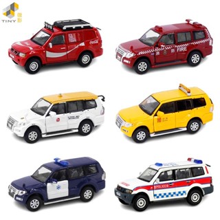 1:64微影Tiny香港警車可口可樂叄菱帕傑羅Pero消防合金汽車模型