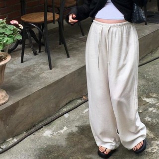 ˏˋ - ̗̀ 🌷⛅️ ̖́韓國 INS夏季輕薄天絲休閒高腰直筒百搭垂感長褲女