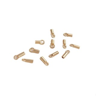 宏雲Hongyun-Ala新品-14K包真金保色鏈條皮繩接頭套管收尾扣定位管diy手工連線配件資料