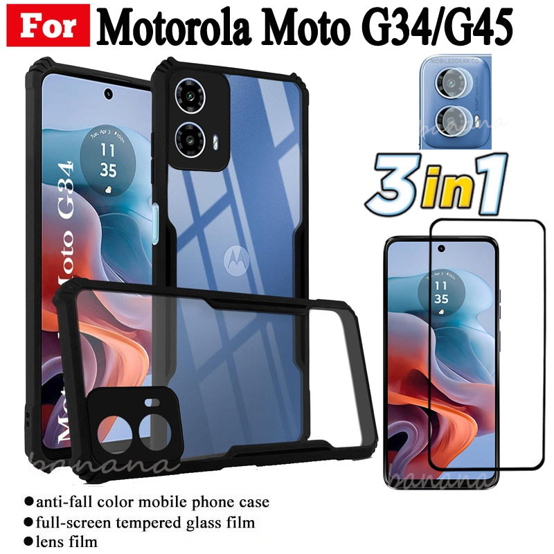 MOTOROLA 3合1摩托羅拉Moto G34 G54防摔手機殼適用於Moto G45 G24 G64 G04 G04
