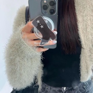 韓系ins博主同款時髦靴子磁吸支架適用16promax/15/14pro/13透明磁吸殼保護套防摔全包邊