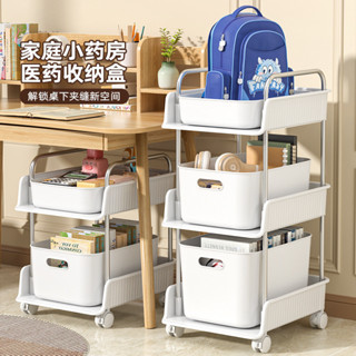 書包零食置物架可移動小推車桌下書本收納架學生家用宿舍桌面書架居家生活日用品抖音同款小紅書同款