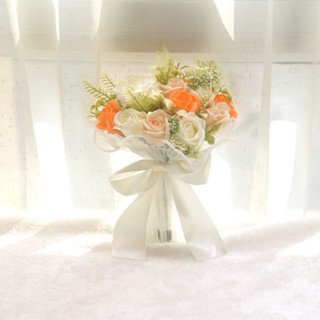 仿真花 手捧花 新娘結婚 訂婚 永生花 香皂花 婚紗攝影 道具 生日禮物 喬遷 領證花束