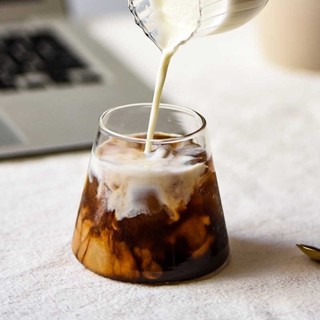 【現貨速髮】透明馬剋杯 耐熱玻璃冷泡咖啡杯 早餐牛奶杯 啤酒杯 痠奶沙拉水杯 辦公室杯子