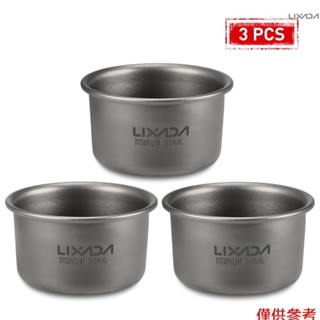 【熱賣】Lixada 35ml 迷你鈦茶杯家用辦公戶外野營徒步咖啡茶杯馬克杯 8g