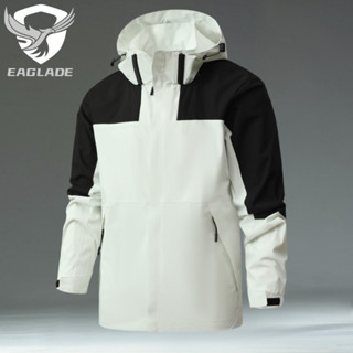 Eaglade 摩托車騎行飛行員夾克男士防水風衣防刮 9816 白色 E05