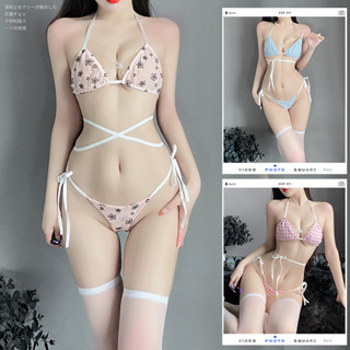 【WY魅力】林林婷情趣內衣性感比基尼三點小胸誘惑製服床上免脫調情套裝1039