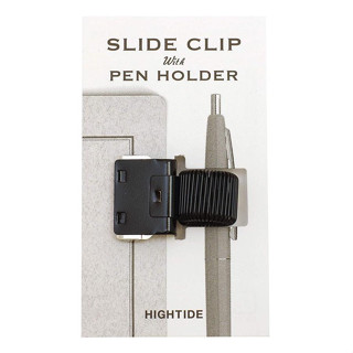 日本 HIGHTIDE 滑夾式彈簧筆夾/ 黑 eslite誠品