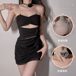情趣內衣性感純欲網紗睡衣顯瘦緊身夜店吊帶睡裙制服套裝9707