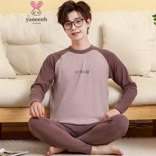 【YAOEENH】160-185CM 秋冬款青少年打底內衣套裝 中大童保暖衛生衣衛生褲睡衣家居服 現貨 快速出貨