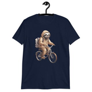 Sloth On Wheels:騎乘自己的步伐有趣的自行車設計中性 T 恤
