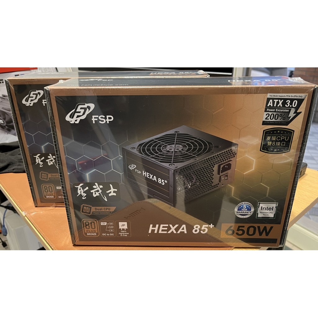 FSP 全漢 聖武士 ATX 3.0 電源供應器 (銅牌/日系電容/直出線/550W/650W)