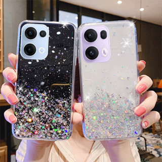 外殼 OPPO Reno13 Pro Reno 13 F Reno13F 5G 星空閃亮透明手機殼軟殼矽膠防震保護套