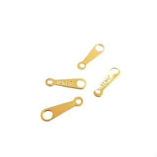 宏雲Hongyun-Ala新品-18k包金鍍真金手工diy飾品配件雙孔連線扣片項鍊手鏈收尾8字搭片