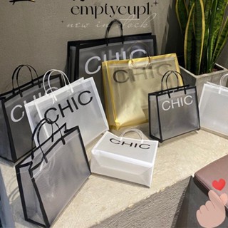 EMPTYCUP手提包,防水PVC單肩包,熱銷透明大容量購物手提袋海灘