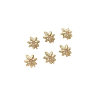 宏雲Hongyun-Ala新品-保色14K包金樹葉花托楓葉珠託隔片手工diy串珍珠手鏈項鍊飾品配件