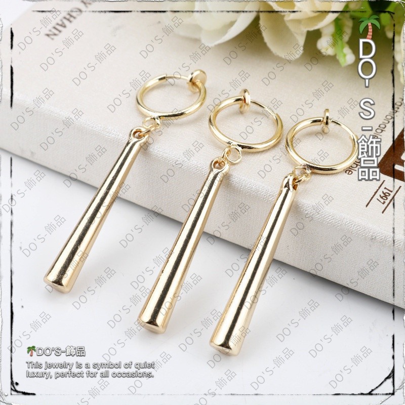 🌴DO'S-飾品||耳環| 熱銷動漫周邊 索隆同款耳環男女長款金色無耳洞耳墜 耳環 耳釘男 潮流個性耳釘