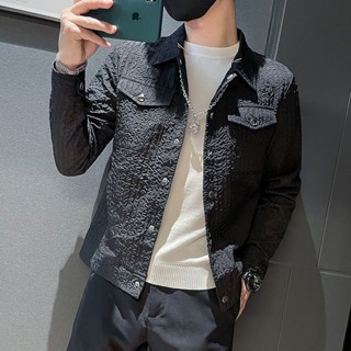 秋季外套男韓版潮流緊身男士上衣服褂子休閒痞帥翻領夾克
