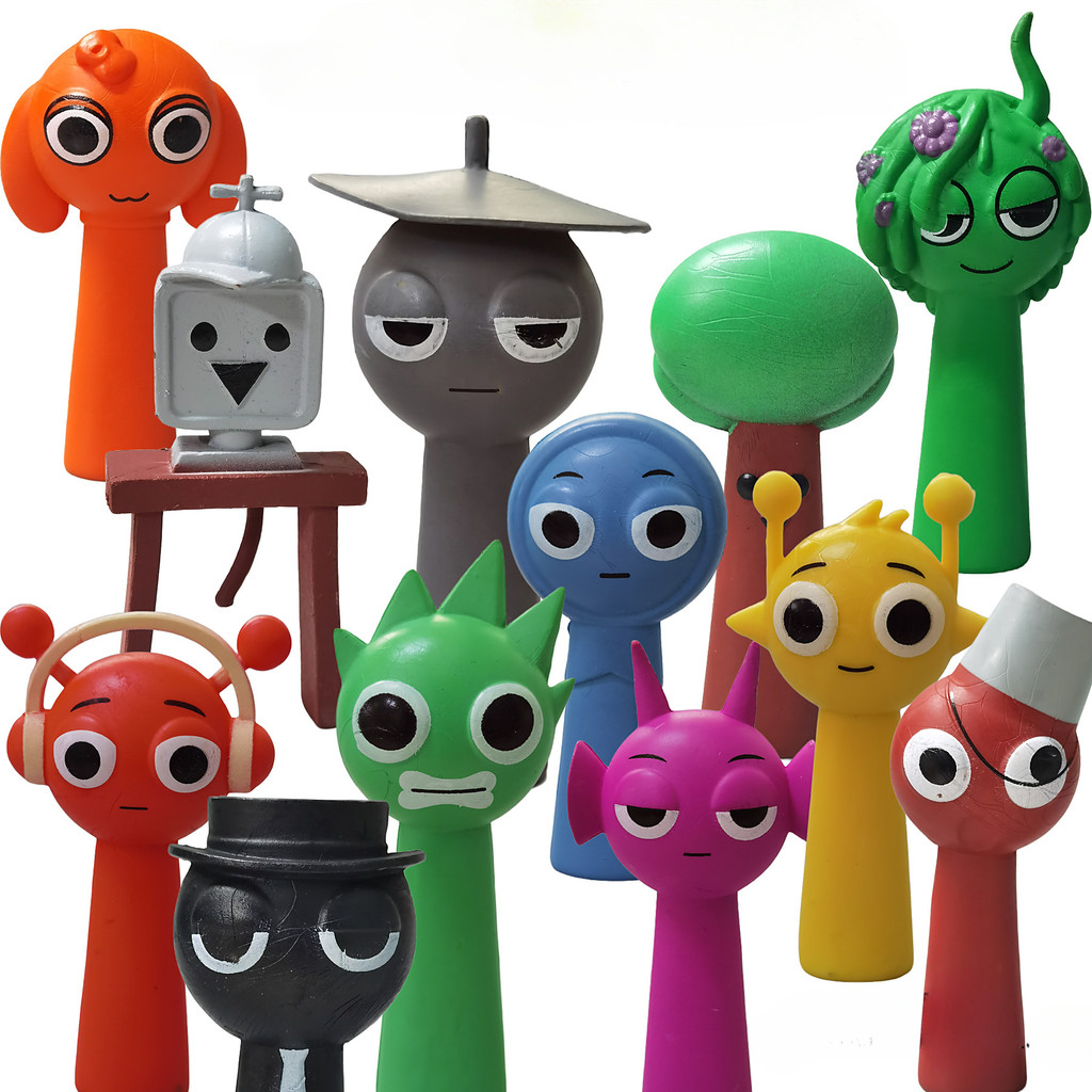 Incredibox Sprunki 玩具套裝 Sprunki 可動人偶 Simon Raddy Jevin 裝飾飾品模