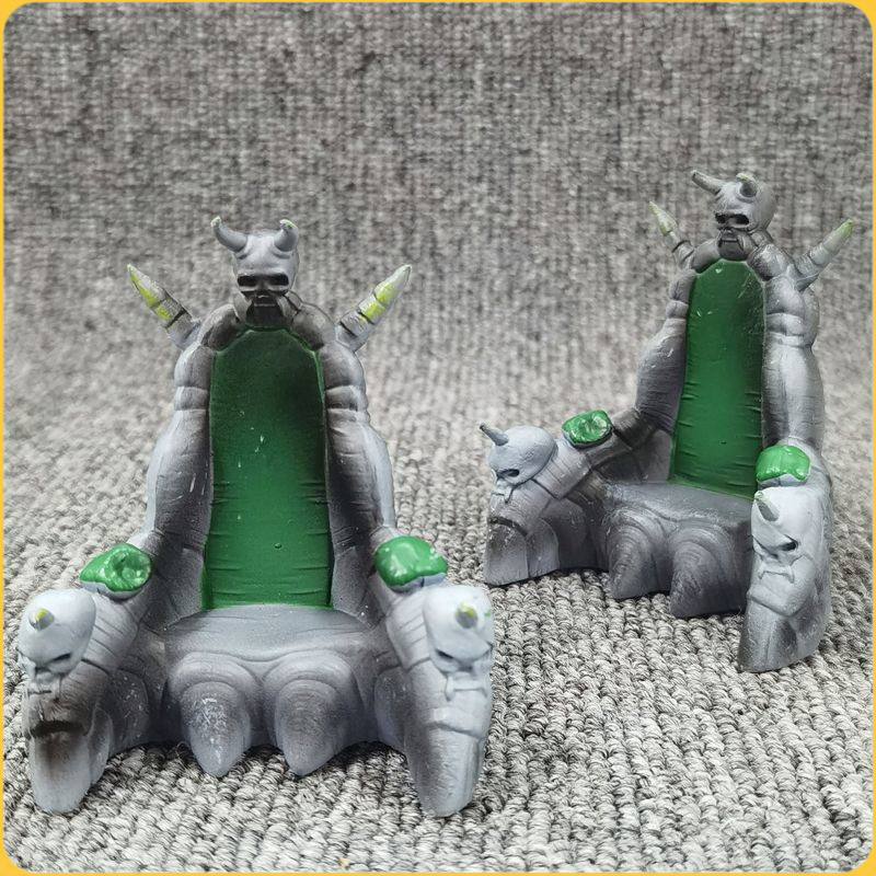 迷你 微縮 袖珍 小物 模型 扭蛋 散貨七龍珠手辦 比克大魔王王座 座椅擺件模型 場景道具 動漫週邊