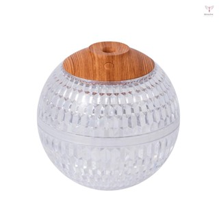 臥室加濕器 RGB LED 迷你彩色夜燈水晶球加濕器 6H 自動關閉 450ml USB Type-C 供電靜音便攜式納
