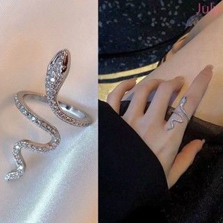 蛇形戒指 靈蛇戒指 嘻哈戒指 潮流戒指 鋯石戒指 男生戒指 女生戒指 男生飾品 女生首飾 小眾設計 開口戒指 ins風