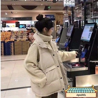 免運✨韓版寬鬆冬季新款羽絨馬甲 羽絨背心 羽絨馬甲背心 背心 馬甲 無袖馬夾背心 翻領短版麵包