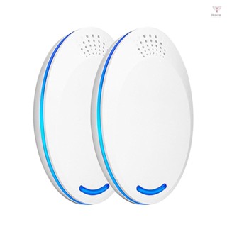 Toyutw)2 件超聲波驅蟲器插頭電動害蟲控制 - 專業安全家用驅蚊器 - 適用於跳蚤、臭蟲、蟑螂、大鼠、囓齒動物、蟑