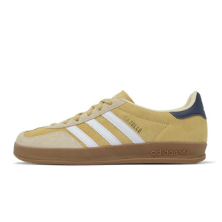 adidas 休閒鞋 Gazelle Indoor 女鞋 黃 白 麂皮 德訓鞋 三葉草 愛迪達 [ACS] JI3523