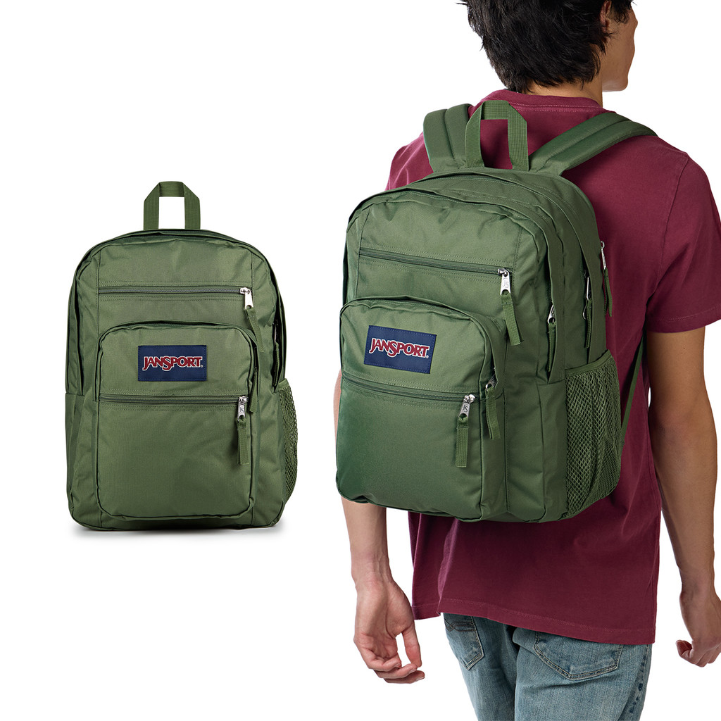 Jansport 包包 Big Student 後背包 軍綠色 34L 大容量 夾層 [ACS] JS0A47JKKM1