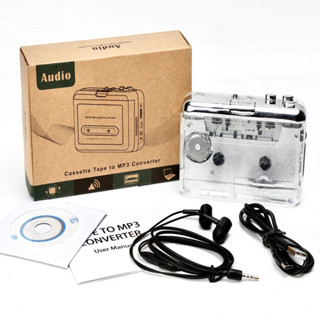 盒式磁帶播放器便攜式磁帶錄音機轉 MP3 全透明外殼 USB 磁帶採集轉 MP3 格式磁帶音樂播放器