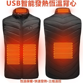 好物臻選 電熱背心 恆溫二四九區加熱馬甲 充電羽絨背心 USB智慧抗寒馬甲 防風背心 男女發熱服 戶外發熱背心
