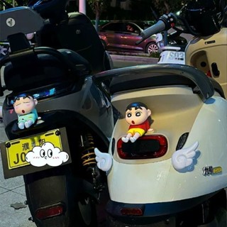 新店優惠可愛小新機車裝潢車載擺件電動車電瓶車適用於九號