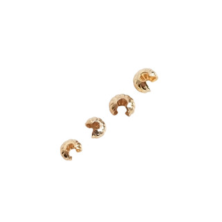 宏雲Hongyun-Ala新品-14K包真金保色南瓜紋半月包扣月牙C扣包定位珠手鏈收尾扣DIY配件
