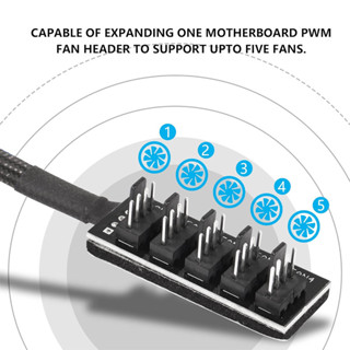 4 針 PWM PC 風扇集線器 PC 5 路分路器 1 對 5 分路器 5 路 PC 機箱內部主機板 4 針/3 針風扇