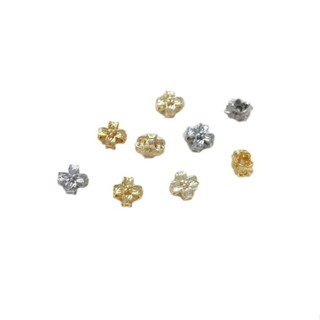臺灣出貨-Ala-0205---保色14k包金雙面四葉草隔珠桂花珠手工串珠手鍊飾品diy手作配件