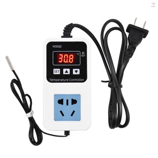 110-220v 10A 1500W 電子溫度控制器插座壁掛式智慧數顯溫控開關帶防水