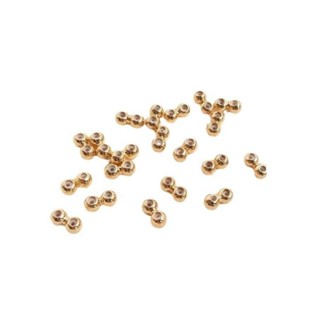 宏雲hongyun-ala新品-14k包金保色雙排連體矽膠調節珠鏈條手煉定位珠diy手工首飾品配件