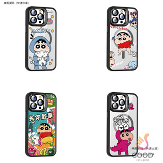 蠟筆小新鏡頭支架殼iphone 16 Pro Max手機殼蘋果11 12 13 14 15pro max磁吸無線充保護殼