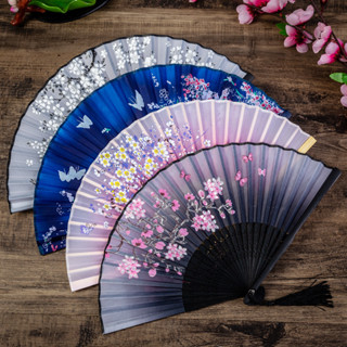 新品-扇子摺扇古風中國風漢服旂袍夏季隨身折疊女扇舞蹈兒童演齣小扇子