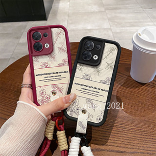 手機殼 OPPO Reno 13 Pro Reno 13 F 13Pro 13F 5G 山茶花軟殼帶掛繩鏡頭保護矽膠後蓋