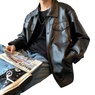 男士Pu皮夾克 機車服飛行夾克 皮衣外套 休閒上衣