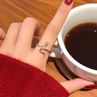蛇形戒指 靈蛇戒指 嘻哈戒指 潮流戒指 女生戒指 女生首飾 本命年 小眾設計 開口戒指 高階感 ins風 冷淡風 戒指